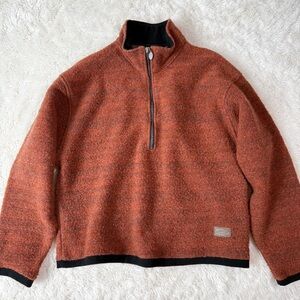 VTG Horny Toad Woman Wool Blend 1/4 Zip Sweater MEDIUM Outdoor Granola Gorpcore